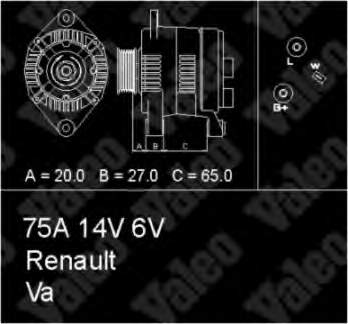 436713 VALEO alternador