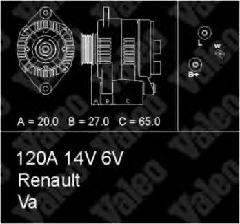 436736 VALEO alternador