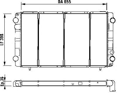 730944 VALEO radiador refrigeración del motor