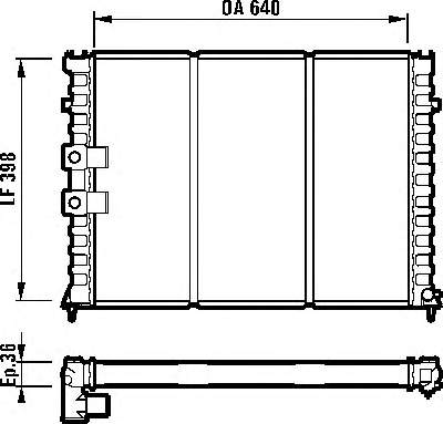 731585 VALEO radiador refrigeración del motor