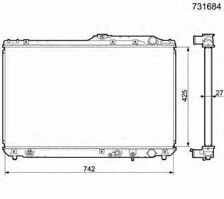 731684 VALEO radiador refrigeración del motor