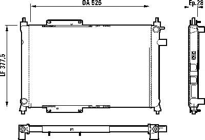 55425A NRF radiador refrigeración del motor