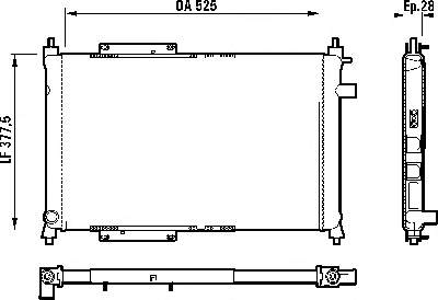 731818 VALEO radiador refrigeración del motor