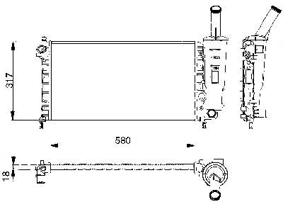 732578 VALEO radiador refrigeración del motor