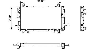 Radiador refrigeración del motor 6148213 Ford