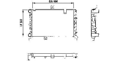  Radiador refrigeración del motor para Lancia Prisma 831AB0