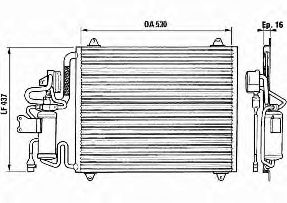 816865 VALEO condensador aire acondicionado