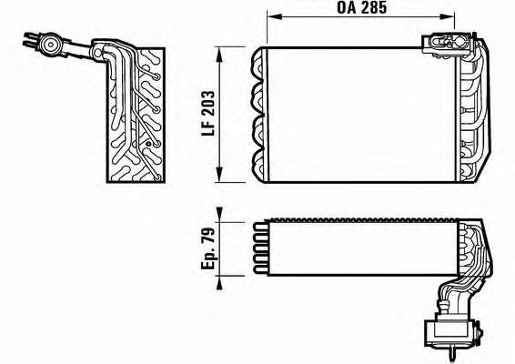 310039 ACR evaporador, aire acondicionado