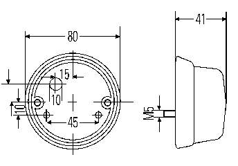 2BA001259611 HELLA luz de gálibo