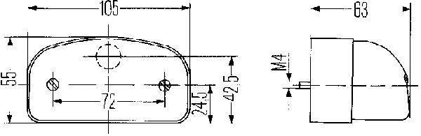 2KA001386281 HELLA piloto de matrícula