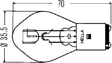 8GD002084-151 HELLA bombilla