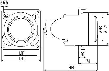 Lámpara, faro, exterior izquierda/derecha 1BL007834007 HELLA