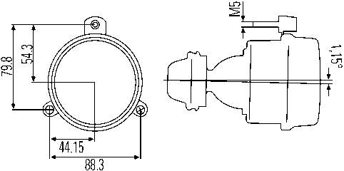 Faro antiniebla 1NL007186027 HELLA