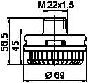 4324070600 Wabco deshumificador de sistema neumatico