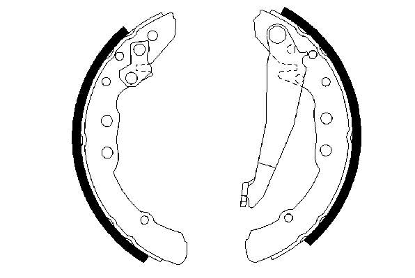 0986487281 Bosch zapatas de frenos de tambor traseras