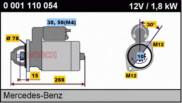 Motor de arranque A0041510201 Mercedes