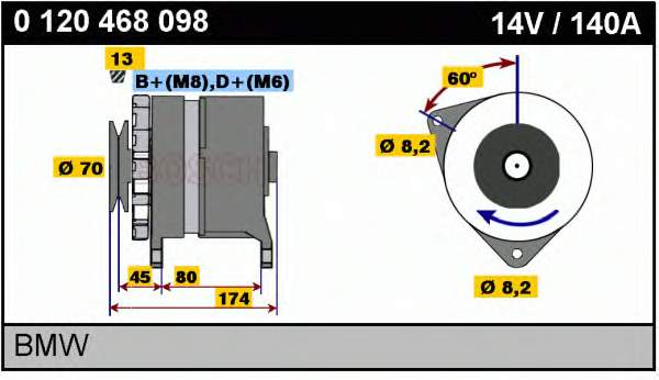 12311710562 BMW alternador