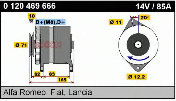 5991721 Fiat/Alfa/Lancia alternador