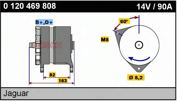 0120469808 Bosch alternador