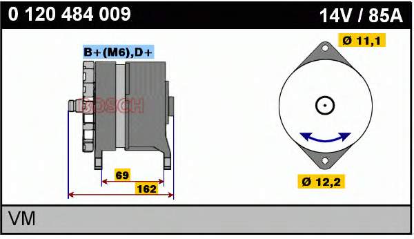 Alternador 60513576 Fiat/Alfa/Lancia