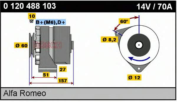 60534820 Fiat/Alfa/Lancia alternador