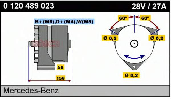 0120489023 Bosch alternador