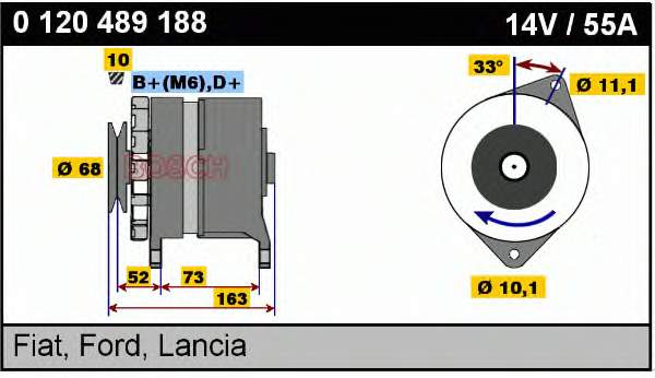 0120489188 Bosch alternador