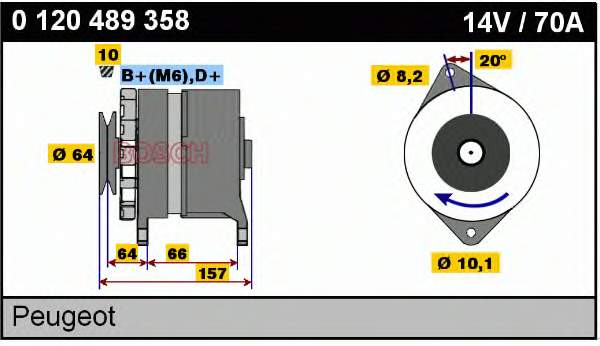 0120489358 Bosch alternador