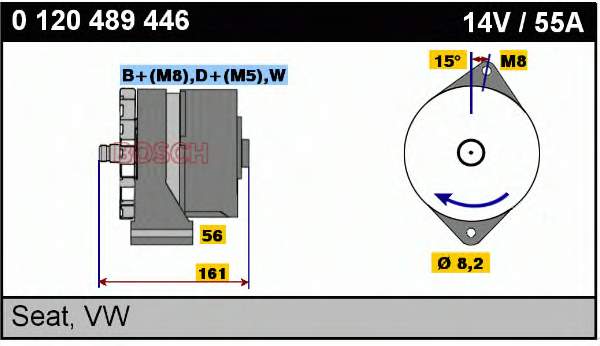 0120489446 Bosch alternador