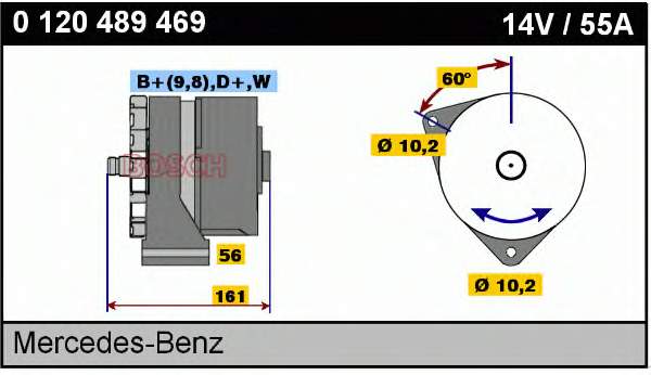 Alternador 0120489469 Bosch