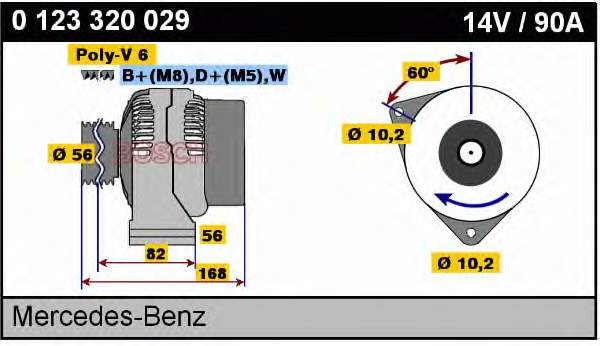 0123320029 Bosch alternador