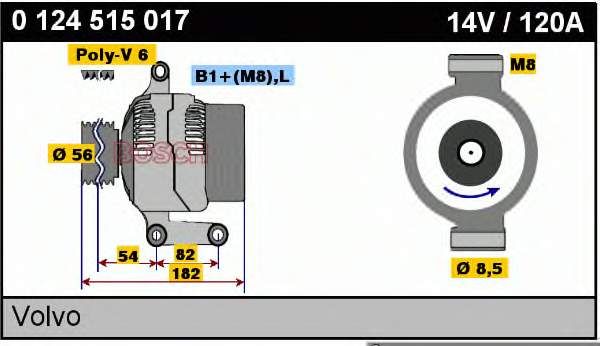 0124515017 Bosch alternador