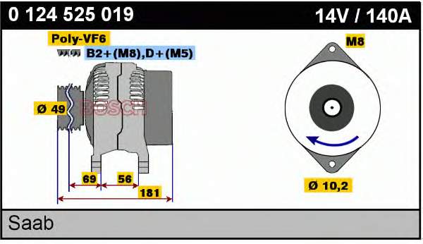 5350087 General Motors alternador