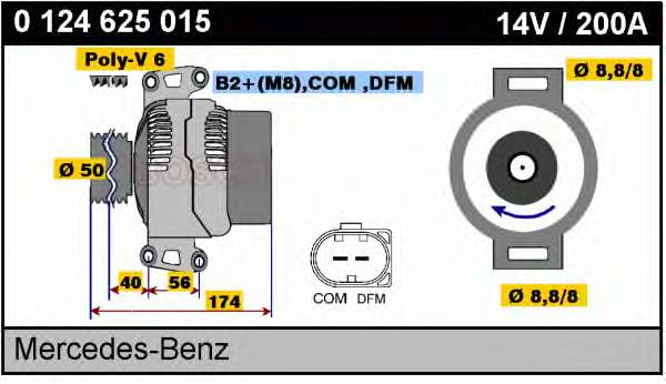 0124625015 Bosch alternador