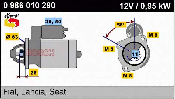 5959702 Fiat/Alfa/Lancia motor de arranque