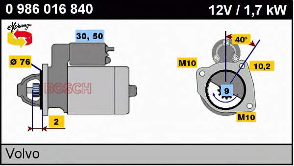 1363912 Volvo motor de arranque