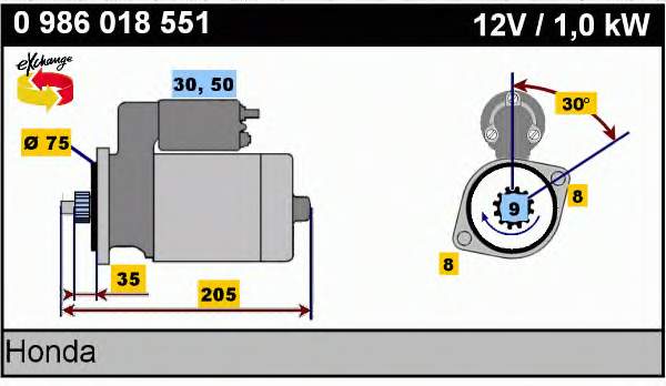 31200P1KE01 Honda motor de arranque