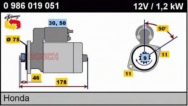 31200P30902 Honda motor de arranque