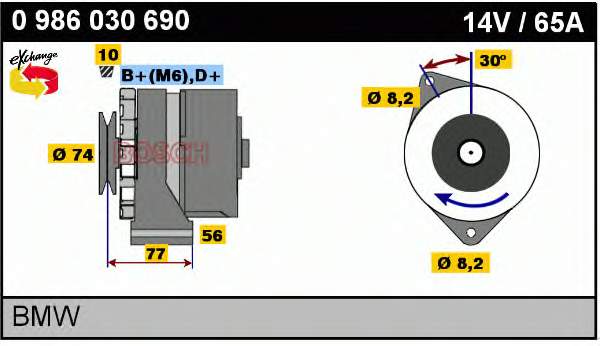 0986030690 Bosch alternador