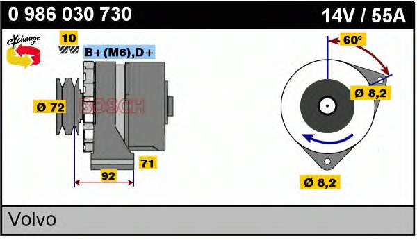 0986030730 Bosch alternador