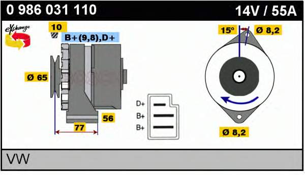 036903023AV VAG alternador