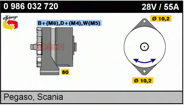 354859 Scania alternador