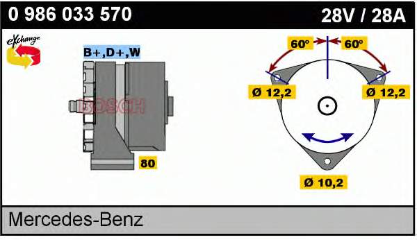 0986033570 Bosch alternador