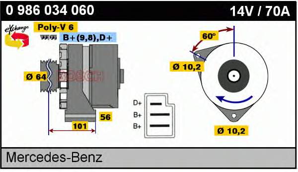 0986034060 Bosch alternador