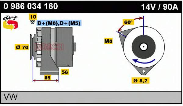 0986034160 Bosch alternador