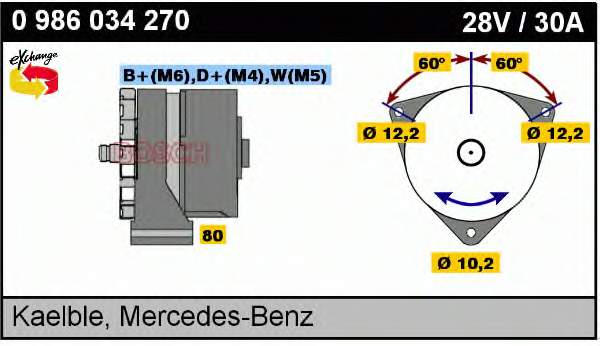 0986034270 Bosch alternador