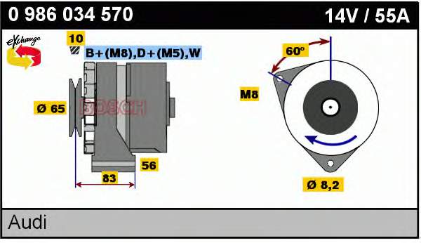 0986034570 Bosch alternador