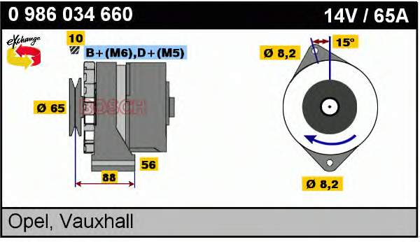 0986034660 Bosch alternador