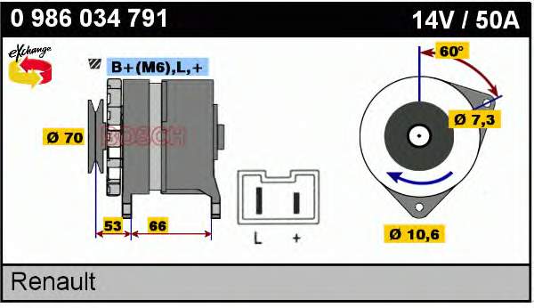 0986034791 Bosch alternador