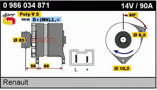 0986034871 Bosch alternador